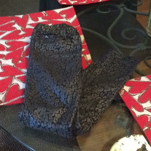 Girls Jordache Jeggings Black/Grey - Picture 5 of 6